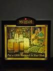 Vintage  Michelob Beer Lighted Sign Black Americana Couple 1981  19" x 16" Cool!