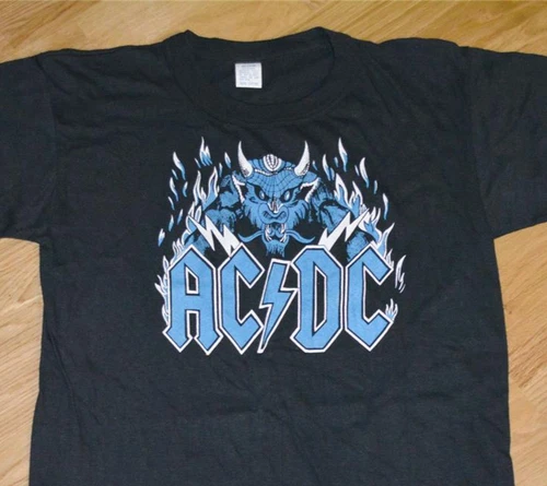 AC/DC rock concert tour band t-shirt M Rare 7 1980s vintage concert t-shirt, vintage, single stitch, B+ condition