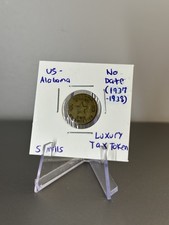 1937-1938 Alabama Luxury Tax Token 5 Mills Brass State Tax Commission