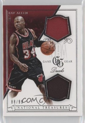 2013 Panini National Treasures NBA Game Gear Duals 88/99 Ray Allen #26 HOF 4at