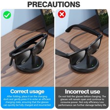 Magnetic USB C Charging Dock for RayBan Smart Glasses with Compact ABS Design