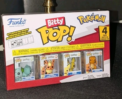 Funko Bitty Pop! Pokémon Collectible Figures 4 Pack Pika Pikachu Charmander NEW