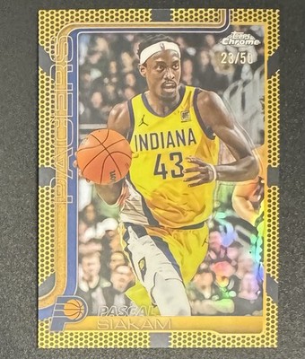 Pascal Siakam 2025-26 Topps Chrome Gold Basketball Refractor /50 #1 - Indiana