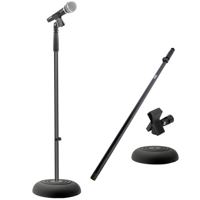 Microphone Stand - Universal Mic Mount with Heavy Compact Base, Height