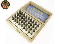 Stempel / Stanzen, 3 Mm, Alphabet Mit Buchstaben Und Zahlen, 36-Teilig
