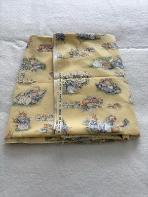 Vintage Brambly Hedge Fabric 1998 Summer Yellow 2mtr Rose & Hubble Jill Barklem