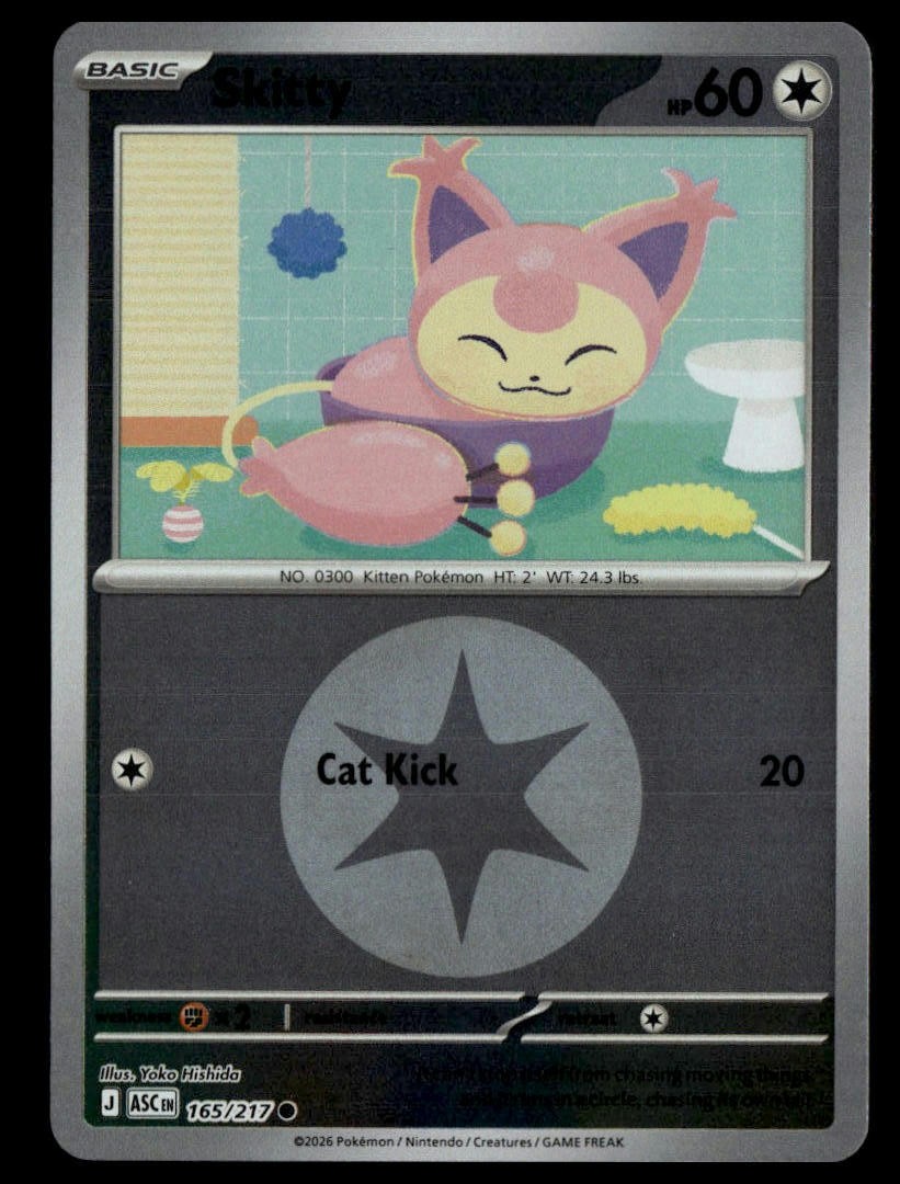 #165/217 Skitty (Energy Symbol Pattern) Common, Reverse Holo - Ascended Heroes