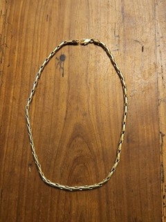 Collier ras de cou en Or 14k 585 massif poids 16.5 grammes