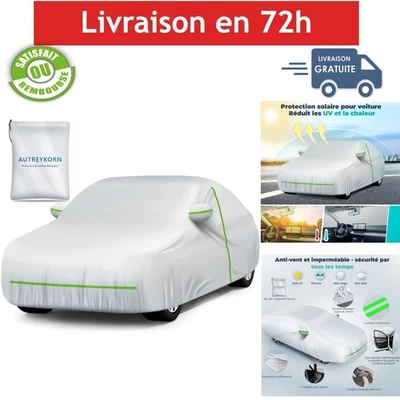 Housse voiture SUV compact 450x190x160 cm bâche imperméable anti-UV - Photo 1/4