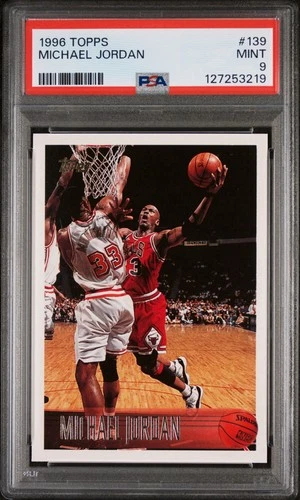 1996 Topps Michael Jordan #139 — PSA 9 Mint — Classic Bulls Era Card — HOF