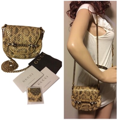 Gucci Python Tiger Head Crossbody Bag