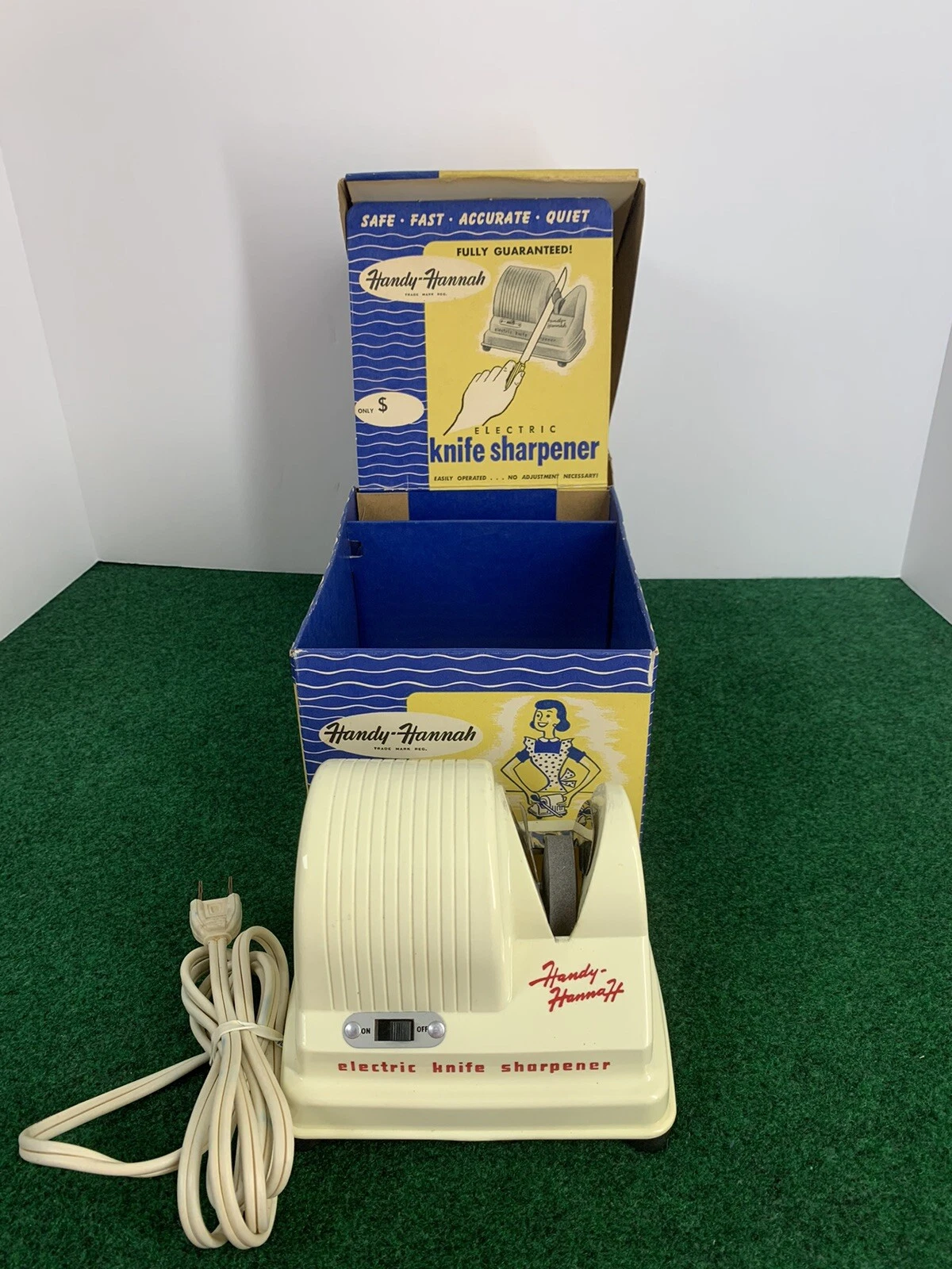 Vintage Handy-Hannah Electric Knife Sharpener- 995KS With Original Box- Works