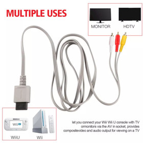 Audio Video AV Composite 3 RCA Cable NEW US SELLER for Nintendo Wii
