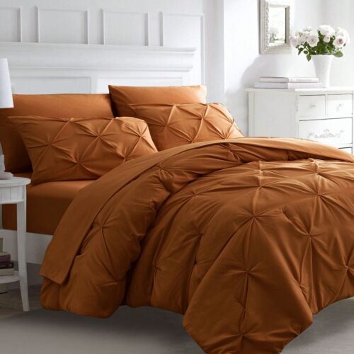 7pc Queen Comforter Set with Sheets – Pintuck Bed in a Bag, All-Season Bedding - Picture 39 of 91