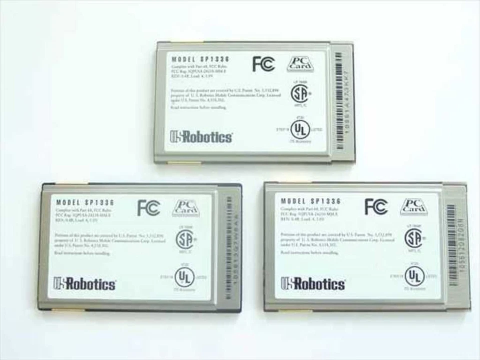 US Robotics SP1336 PC Card Modem 33.6 Kbps Data 14.4 Kbps Fax Vintage One Unit - Image 2 of 4