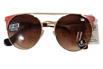 Neff Womens Pressed Shades Carl/Gold/Brown Sunglasses NWT SG0058