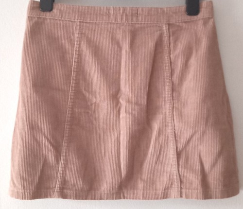 DenimCo Women's Casual Blush Corduroy 100% Cotton Buttoned Mini Skirt Size 12UK - Picture 2 of 4
