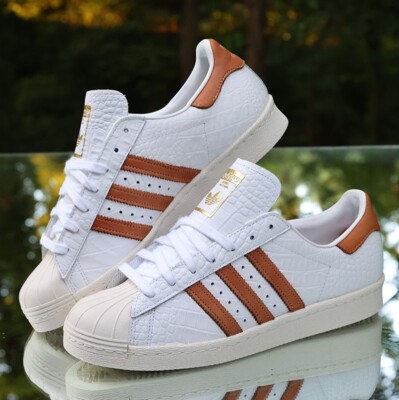 adidas Superstar 80s Footwear White/Gold Metallic BB2229 Men's, 9.5