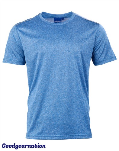 Men's Cool Dry T-shirt Cationic Short Tee Cool Dry Fit Breathable Side Mesh TS45 - Picture 8 of 16