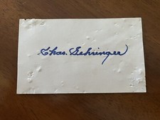 CHARLES GEHRINGER SIGNED INDEX CARD AUTO HOF BASEBALL PSA/DNA AUTHENTIC DAMAGED