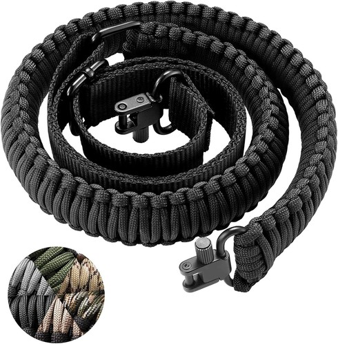 Two Point Rifle Sling 550 Paracord Shotgun Gun Strap with Swivel For Hunting - Picture 2 of 14