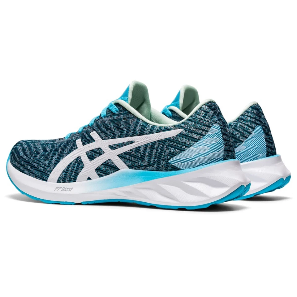 Tênis de corrida feminino ASICS Roadblast, aquário/branco tamanho 8 - Imagem 2 de 4