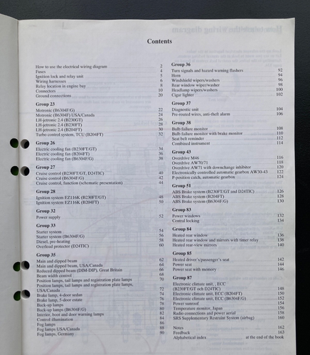 Volvo 960 1992 diagramas de cableado eléctrico manual de servicio - Imagen 2 de 2