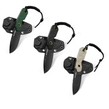 FLISSA 7" Full Tang Hunting Knife Fixed Blade Knife with Kydex Sheath Multicolor