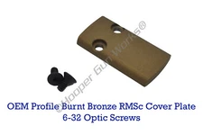 Bronze Cerakote Aluminum Cover Plate for OEM Combat Glock Slide 43/48 RMSc 407K