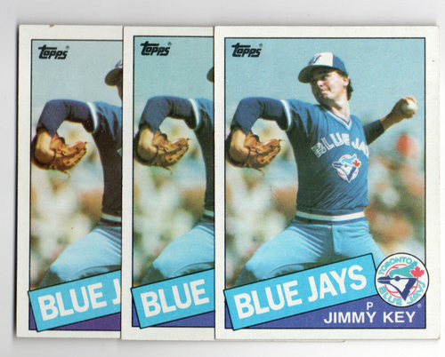 JIMMY KEY TORONTO BLUE JAYS 1985 TOPPS 3X ROOKIE RC LOT | eBay