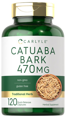 Catuaba Bark 470mg | 120 Capsules | For Men and Women | Non GMO | by Carlyle