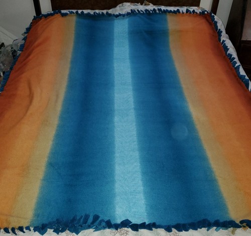 DESERT CACTUS ADVENTURE Fleece Handmade Soft Tie Blanket Large Throw 60" × 72" - Picture 6 of 11