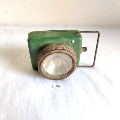 Vintage Battery Operated Bicycle Flash Light Green Decorative