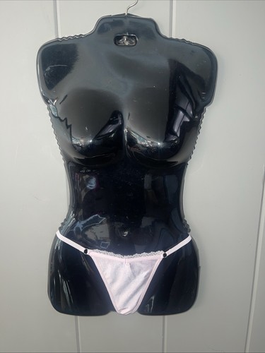 Spree Pink Satin Sissy String Thong Panty Underwear Size Large 7 - Picture 2 of 3