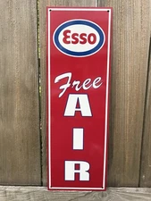 ESSO Free Air Garage Metal  Gasoline Gas sign Pump Oil