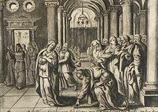 Jésus et la Femme Adultère d'après Matthäus MERIAN (1593-1650) XVII