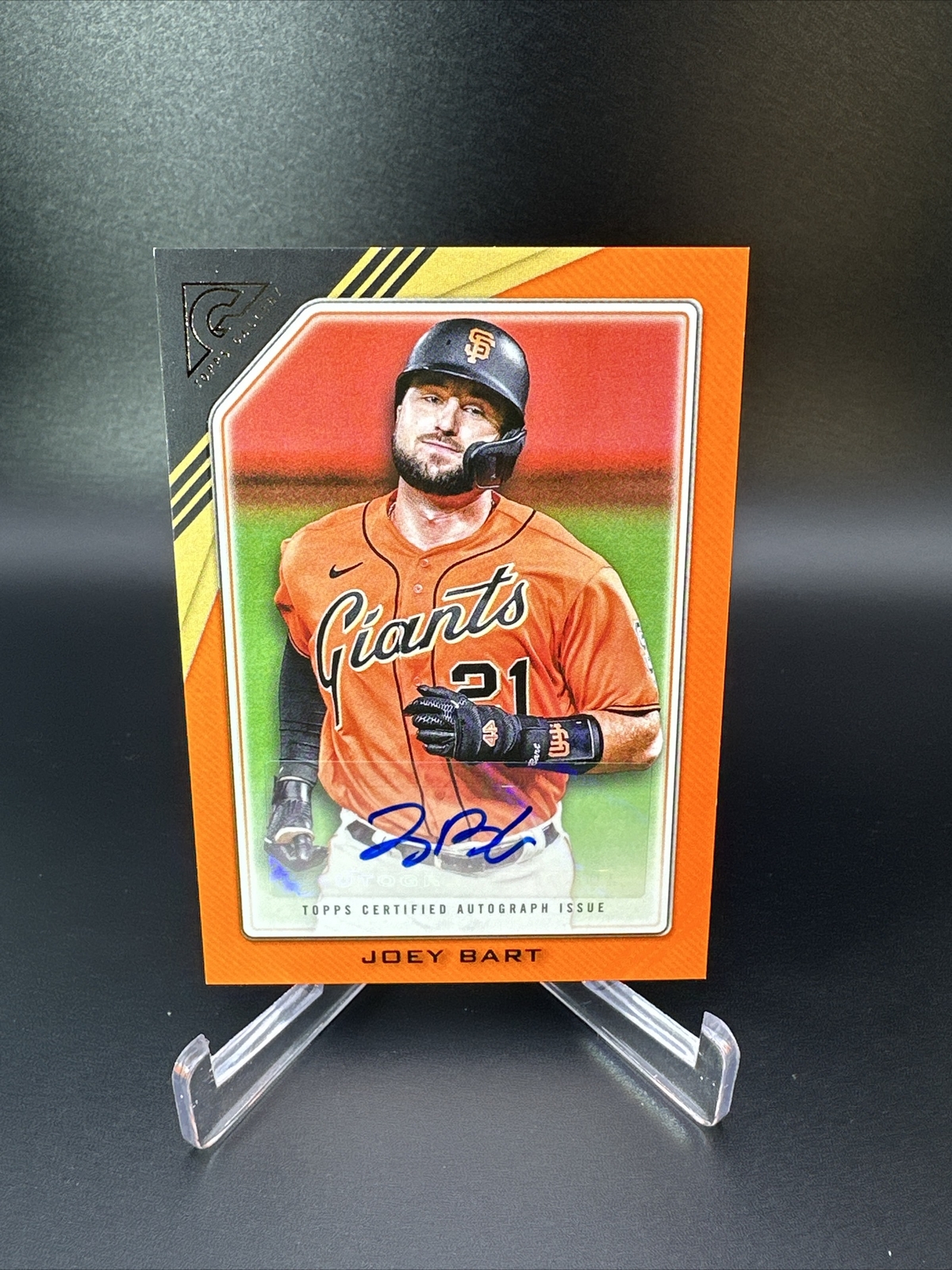 JOEY BART RC 2022 Topps Gallery  ORANGE AUTO SERIAL # 11/25 Pirates