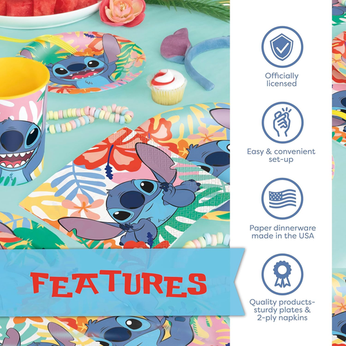 Lilo and Stitch Birthday Party Decorations for 16 | Banner, Tablecloth, Stitch P - Picture 5 of 12