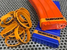 10 PACK of 300 AAC Blackout SUBSONIC Magazine ID Bands  FREE SHIPPING - THICKER!