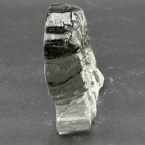 Kosta Boda Glass Zoo Series by Bertil Vallien Lion 70's Sweden Paperweight Vtg - Picture 5 of 11