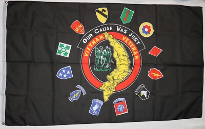 VIETNAM VETERANS ''OUR CAUSE WAS JUST'' NYLON FLAG