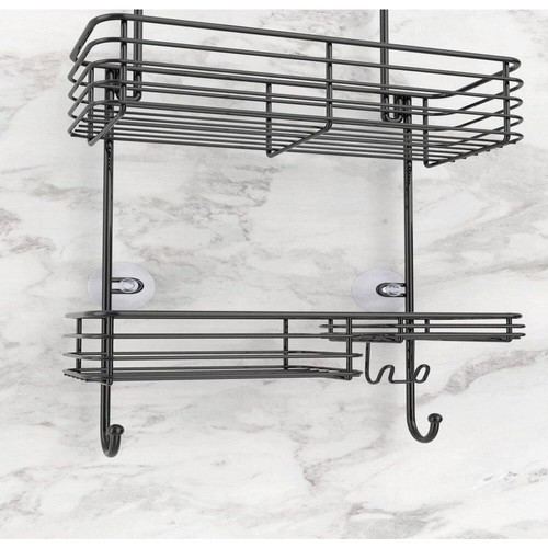Dracelo Shower Shelf 28.2"x12.6"x4.7"Black Shower Head Caddy Rustproof Organizer - Picture 2 of 2