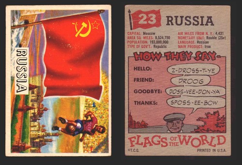 1956 Flaggen der Welt Vintage Sammelkarten Sie wählen Singles #1-#80 Topps - Bild 30 von 75