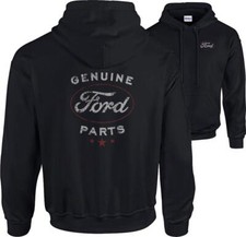 Licensed Genuine Ford Parts Hoodie Distressed Ford Mustang Truck Logo Sweatshirt