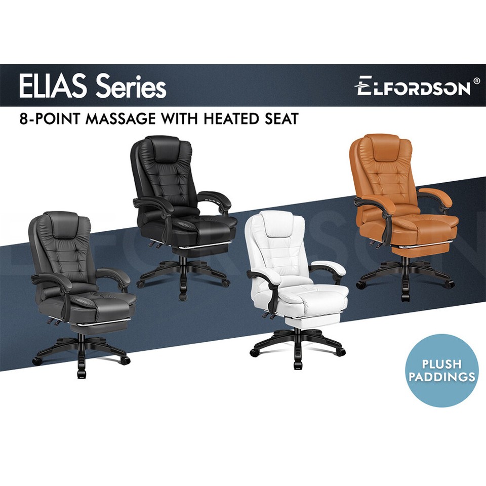 ELFORDSON Massage Office Chair Executive Gaming Chairs Heated Computer