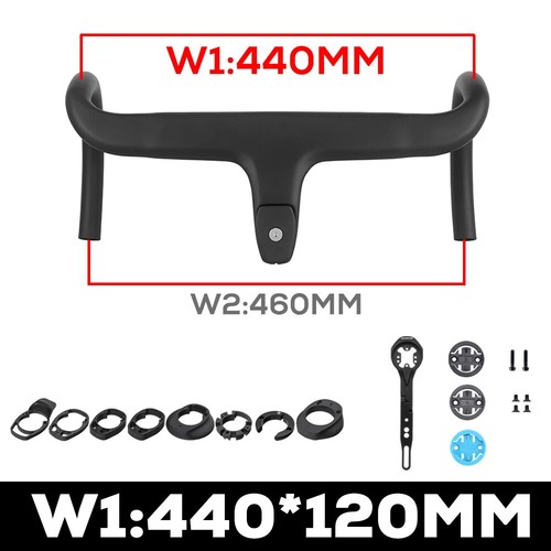 Carbon Integrated Handlebar for Road Bike Black Matte 28.6mm with Spacers Parts - Picture 43 of 43