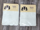 Lot Of 2 - New - Sunham Windsor Classics Cutout White Cotton Pillow Shams