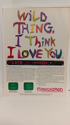 ROCKTRON PROGAP RACK GUITAR EFFECTS  1990  - 10X8 - PRINT AD. m1