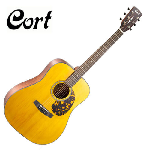 Cort Earth 300VF Top Back Solid Fishman Sonitone EQ Dreadnought Acoustic Guitar