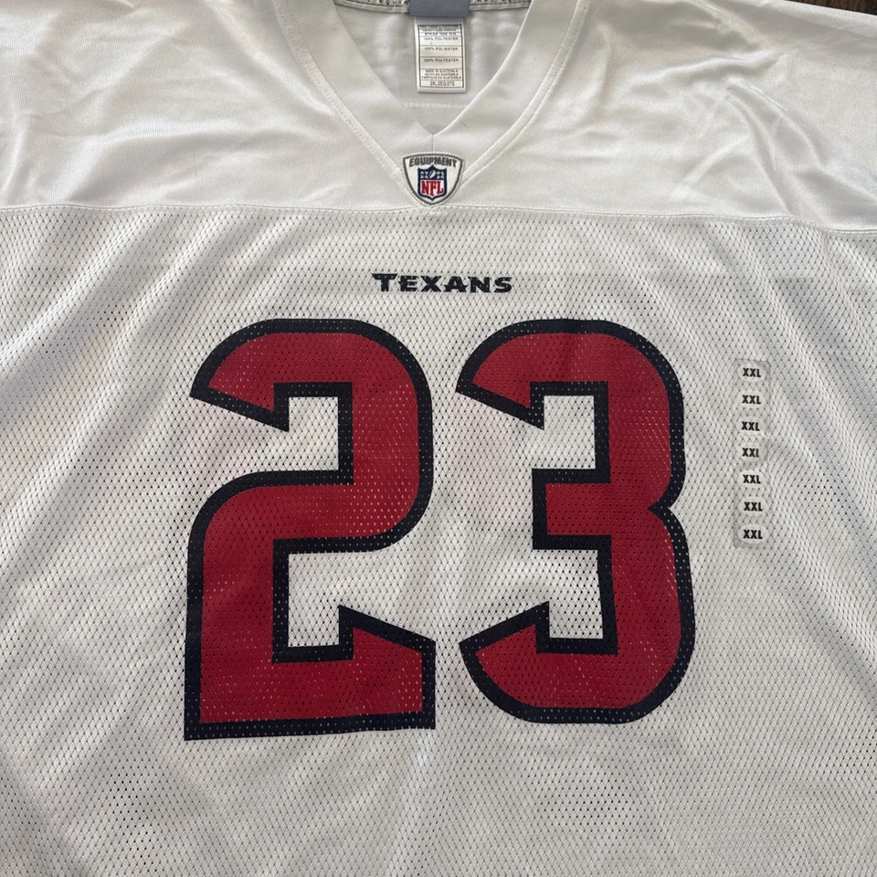 Camiseta deportiva de los Houston Texans 3XL Foster para hombre blanca Reebok Foto 3 de 4
